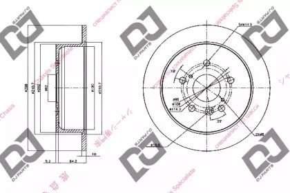 Тормозной диск DJ PARTS BD1441